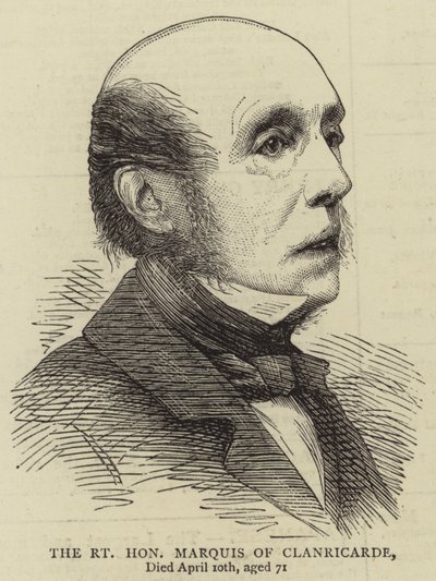 Der Hochwohlgeborene Marquis von Clanricarde (Stich) von English School