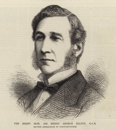 Der ehrenwerte Sir Henry George Elliot, GCB (Gravur) von English School