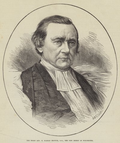 Der rechte ehrwürdige E Harold Browne, DD, der neue Bischof von Winchester (Stich) von English School
