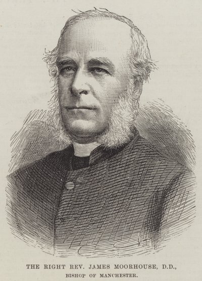 Der rechte Reverend James Moorhouse, DD, Bischof von Manchester (Stich) von English School