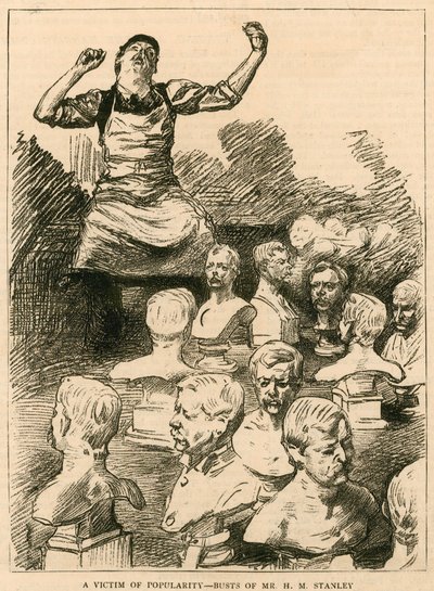 Die Royal Academy, London: Vorbereitung zur Eröffnung; Ein Opfer der Popularität - Büsten von Mr. H. M. Stanley von English School