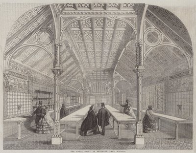 Die königliche Molkerei in Frogmore, nahe Windsor (Stich) von English School