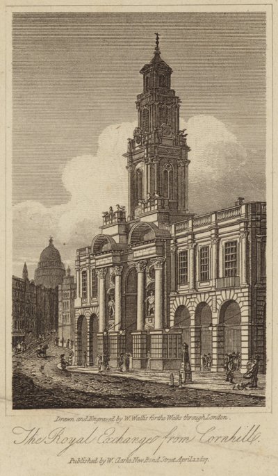 Die Royal Exchange in der City of London von English School