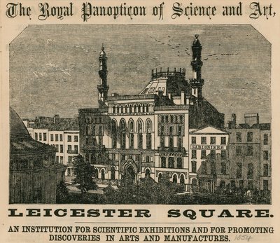 Das Königliche Panoptikum der Wissenschaft und Kunst, Leicester Square, London von English School