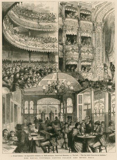 Das Royal Victoria Coffee Palace und Musikhalle, London von English School