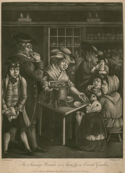 Die Wurstfrau; oder, eine Szene im Covent Garden von English School