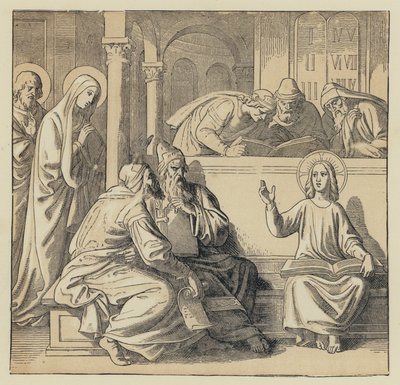Der Erlöser im Tempel (Gravur) von English School