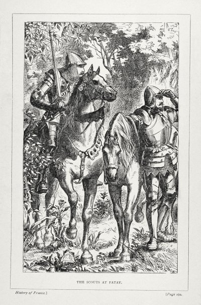 Die Späher von Patay, aus Die Geschichte Frankreichs, von Emile de Bonnechose, veröffentlicht von Ward, Lock und Co, London von English School