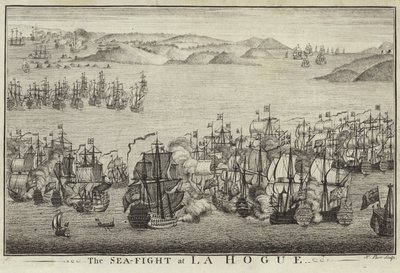 Die Seeschlacht bei La Hogue von English School