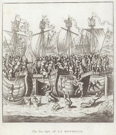 Die Seeschlacht vor La Rochelle von English School