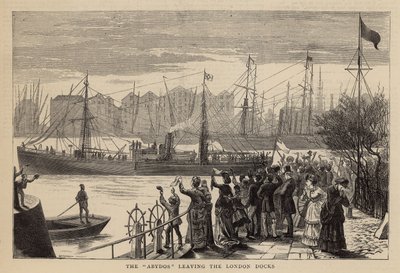 Die Suche nach Dr. Livingstone; Die Abydos verlässt die Londoner Docks von English School