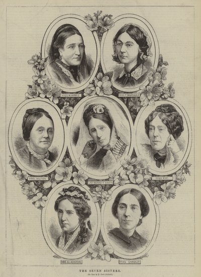 Die Sieben Schwestern (Gravur) von English School