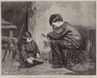 Der Schatten an der Wand (Stich) von English School