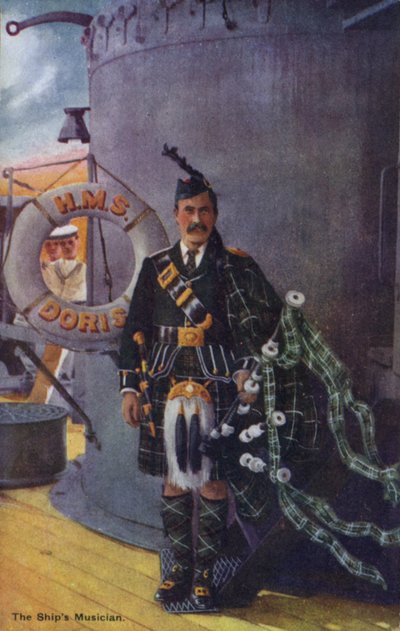 Der Musiker des Schiffes, Dudelsackspieler von English School