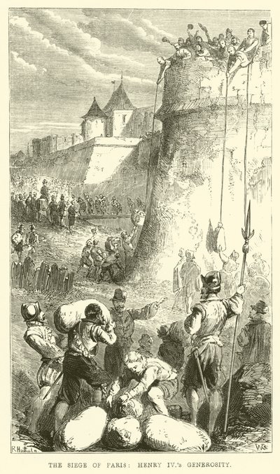 Die Belagerung von Paris, Großzügigkeit Heinrichs IV. von English School