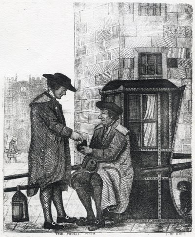 Der soziale Kneifer, Druck von William Kay, 1784-1813 von English School