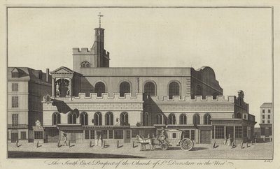 Südostansicht der Kirche St Dunstan in the West, London von English School