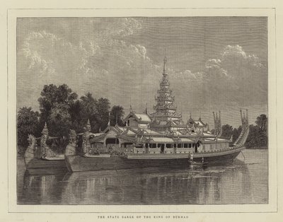Die Staatsbarke des Königs von Birma von English School