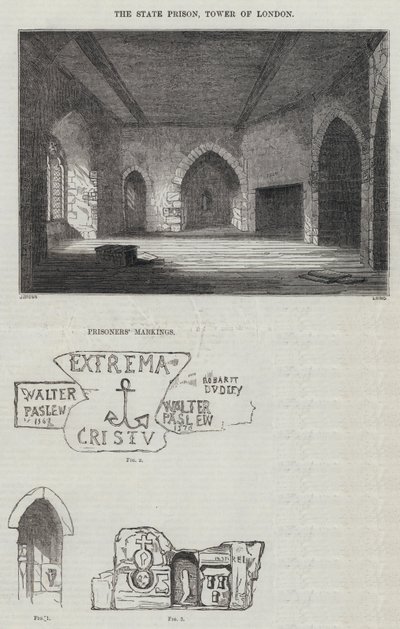 Das Staatsgefängnis, Tower of London (Gravur) von English School