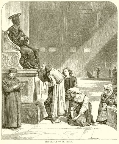Die Statue des Heiligen Petrus von English School