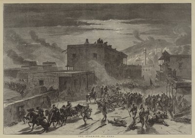 Die Erstürmung von Kars (Gravur) von English School