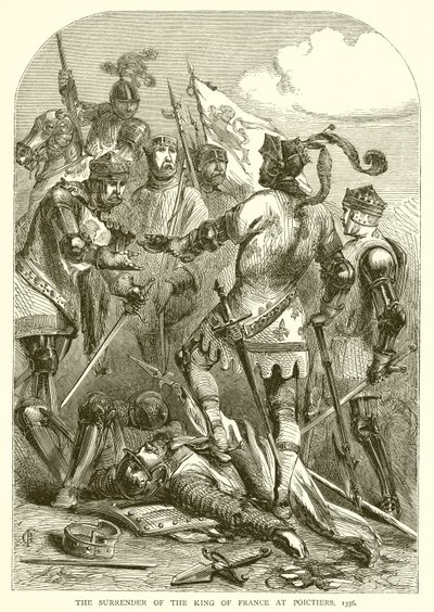 Die Kapitulation des Königs von Frankreich in Poitiers, 1356 von English School