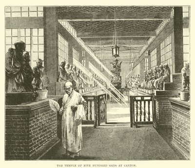 Der Tempel der fünfhundert Götter in Kanton von English School
