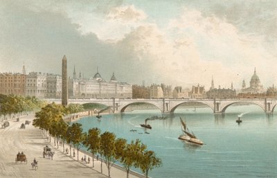 Die Themse-Uferpromenade - Blick nach Osten von English School