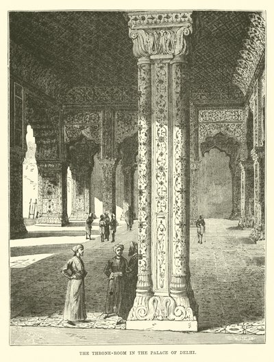 Der Thronsaal im Palast von Delhi von English School