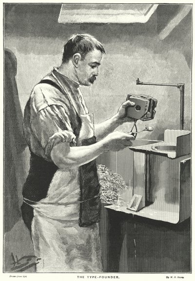 Der Schriftgießer (Gravur) von English School
