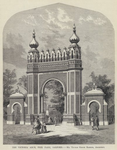 Der Victoria-Bogen, Peel Park, Salford von English School