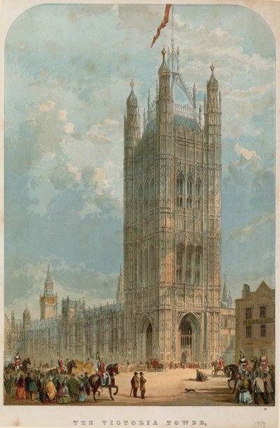 Der Victoria Tower, Westminster, London von English School