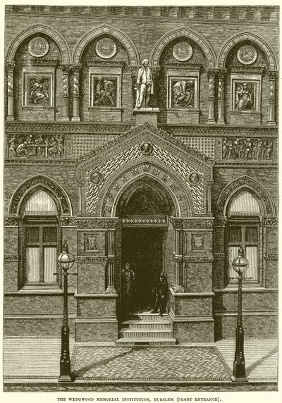 Das Wedgwood Memorial Institut, Burslem (Vordereingang) von English School