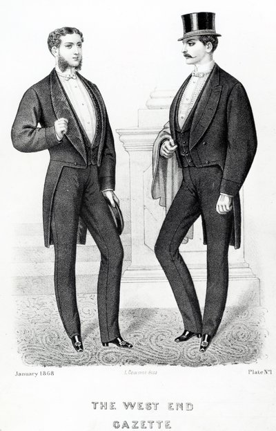 The West End Gazette, englischer Kostümbildner, 1868 von English School