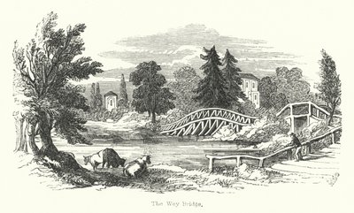 Die Wey Brücke (Stich) von English School