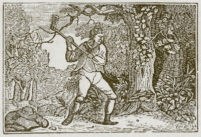 Der Wald und der Clown (Gravur) von English School