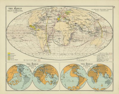 Die Welt beim Vertrag von Saragossa von English School