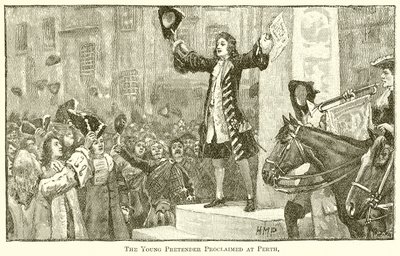 Der junge Prätendent in Perth ausgerufen von English School
