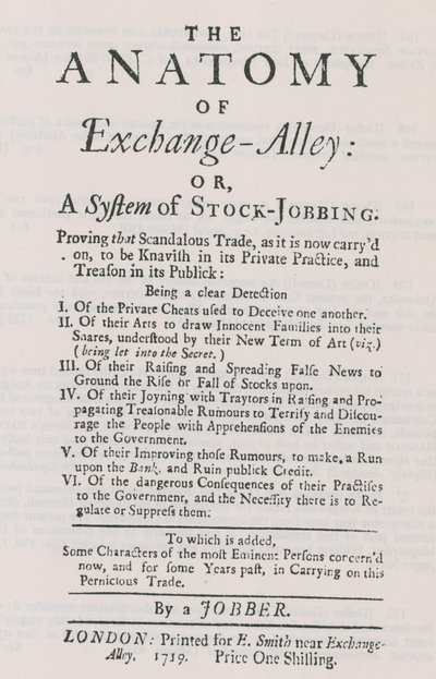 Die Anatomie der Exchange Alley von English School