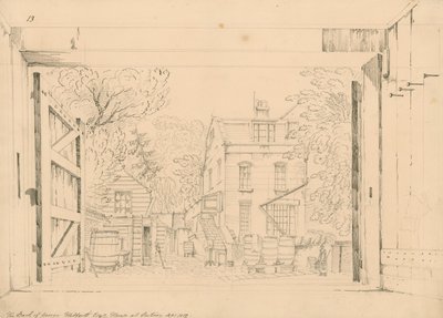 Die Rückseite des Hauses von George Gibbert in Putney, September 1872 von English School