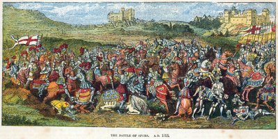 Die Schlacht von Spurs, 1513 von English School