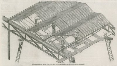 Das Gebäude im Hyde Park, London, für die Große Ausstellung von 1851 von English School