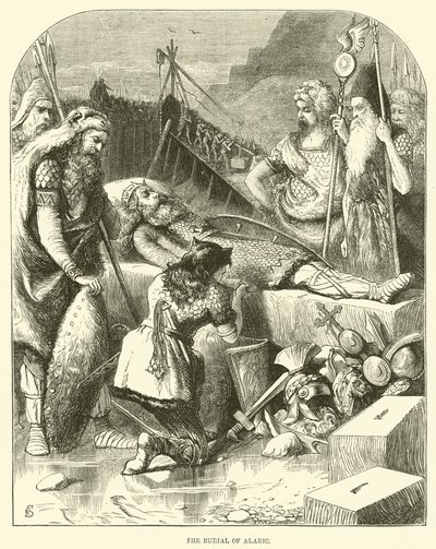 Das Begräbnis von Alarich von English School