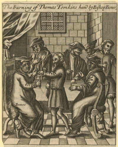 Die Verbrennung von Thomas Tomkins von English School