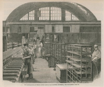 Der Kerzenraum in der Prices Patent Candle Fabrik, Battersea von English School