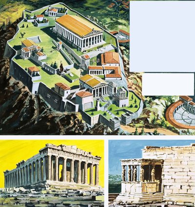 Die Stadt Athen im antiken Griechenland von English School