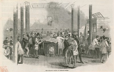 Das Clearing House in der Lombard Street, London von English School