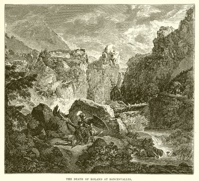 Der Tod von Roland in Roncesvalles von English School