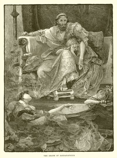 Der Tod des Sardanapalus von English School