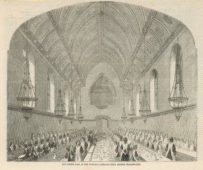 Der Speisesaal im Victoria Patriotic Fund Asylum von English School